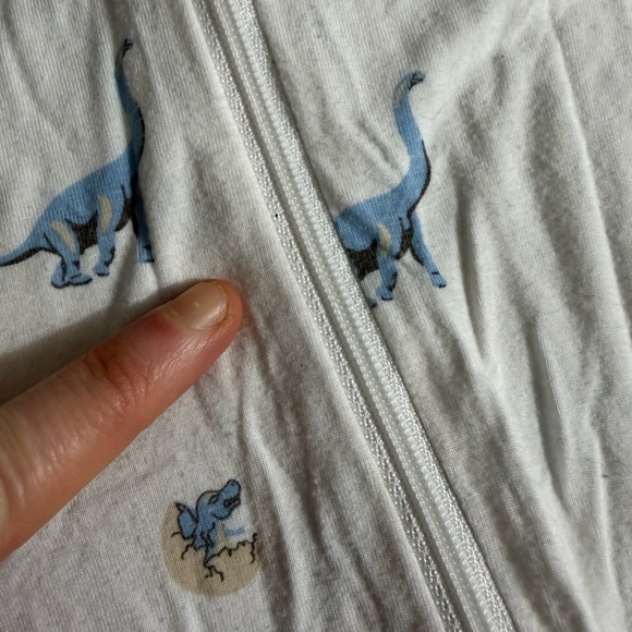Kyte Baby Zippered Footie in Jurassic Blue Dinosaur Print Size 18-24 Months - Picture 11 of 16